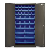 72"H Storage Cabinet - 36 Org Bins Gray