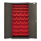 72"H Storage Cabinet - 36 Org Bins Gray