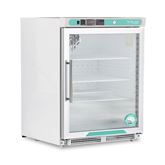 ADA Built-in Undercounter Refrigerator 4.6 cu ft Capacity - 23.75"W x 31.937"D x 25.5"H Glass Door with Right Hinge