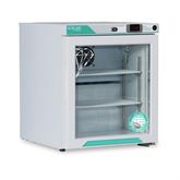 Freestanding Countertop Refrigerator 1 cu ft Capacity - 17.25"W x 21.25"D x 19.25"H Glass Door with Right Hinge