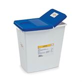 Pharmacy Waste Container with Gasketed Hinged Lid 12gal - 18.25"W x 12.75"D x 18.75"H