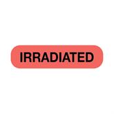 Blood Bank Labels Irradiated" - FL Red - 1.25"W x 0.3125"H