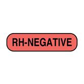 Blood Bank Labels RH Negative" - FL Red - 1.25"W x 0.3125"H