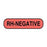 Blood Bank Labels RH Negative" - FL Red - 1.25"W x 0.3125"H