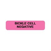 Blood Bank Labels Sickle Cell Negative" - FL Pink - 1.25"W x 0.3125"H