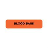 Blood Bank Labels Blood Bank" - FL Red - 1.25"W x 0.3125"H