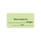 Blood Bank Labels Unit Negative" - Green - 1.625"W x 0.875"H