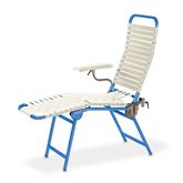 Folding Portable Donor Chair - 20"W x 71"L x 54"H Blue Frame