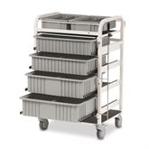 Jumbo Mobile Supply Cart Gray Drawers - 25"W x 19"D x 39"H