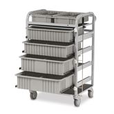 Jumbo Mobile Supply Cart Gray Drawers - 25"W x 19"D x 39"H