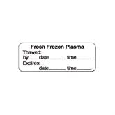 Blood Bank Labels Fresh Frozen Plasma" - White - 2"W x 0.75"H