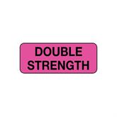 Pharmacy Communication Labels Double Strength" - FL Pink - 2.25"W x 0.875"H