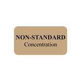 Pharmacy Communication Labels Non Standard Concentration" - Tan - 1.625"W x 0.875"H