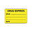 Pharmacy Communication Labels Drug Expires" - Yellow - 3"W x 1.3125"H