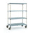 MetroMax Q Antibac Storage Cart with Grid Shelves 68"H 21"W x 60"D