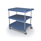 Microban Antibacterial Utility Cart 20"W x 30"D x 35.5 3-Shelf