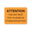 Equipment Ready/Attention Labels Attention" Battery - FL Orange - 2.37"W x 1.75"H