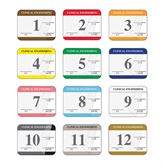 Clinical Engineering Dept Labels Clinical Engineering 12 Month Label Set - 2.25"W x 1"H