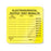 Calibration Labels Self-Laminating "Electrosurgical Output" - FL Yellow - 2.5"W x 2.5"H