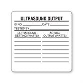 Calibration Labels Ultrasound Output" - White - 2.5"W x 2.5"H