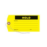 Equipment Tags Hold" - FL Yellow - 3.13"W x 6.25"H