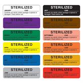 Autoclavable Tamper-Evident Central Service Labels Sterilized" 12 Month Label Set