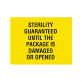 Autoclavable Tamper-Evident Central Service Labels Autoclavable Sterility Label - Yellow