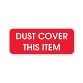 Autoclavable Tamper-Evident Central Service Labels Dust Cover This Item" - Red - 2.25"W x 0.88"H