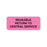 Central Service Labels Reusable Return To Central Service" - FL Pink - 2.25"W x 0.88"H