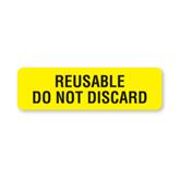 Central Service Labels Reusable Do Not Discard" - FL Yellow - 3"W x 0.88"H