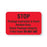 Central Service Labels Stop Package Expiration" - Red - 1.75"W x 1.13"H