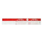 Status Identification Bands Caution Out Of Order" - Red - 12"W x 2"H