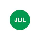 Lot Signal Labels JUL" - Green - 1"Dia