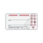 GHS Labels Self-Laminating GHS Label - White - 3"W x 1.5"H