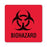 Biohazard Warning Labels Biohazard" - Red - 3"W x 3"H