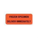 Frozen Specimen Communication Labels Frozen Speciman Deliver Immediately" - FL Red - 2.25"W x 0.88"H