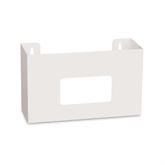 White Painted Steel Glove Box Holder Single - 10"W x 3.25"D x 6"H