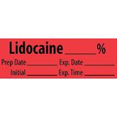 Local Anesthetic Labels LIDOCAINE__% (traditional red label)