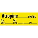 Anticholinergic Agent Labels ATROPINE__% (traditional yellow label)