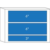 Preconfigured Sets Two 6" Drawers, One 3" Drawer