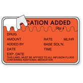 Medication Added Labels Medication Added Labels with Zig-Zag Perforation - 2.5"W x 1.5"H