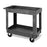 Small 2-Shelf Utility Cart with Raised Sides 17.5"W x 34.25"L x 32.5"H