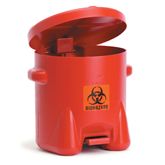 Polyethylene Biohazard Can 10gal - 18"W x 22"D x 18"H