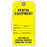 Equipment Tags Rental Equipment" Tag - Yellow