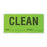 Clean Label Clean" Label - Fluorescent Green - 4"W x 1.875"H