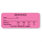 Equipment Service and Inspection Labels Serviced Labels - 2.25"W x 0.875"H