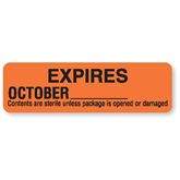 Expires Labels October - Orange