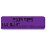 Expires Labels February - Purple