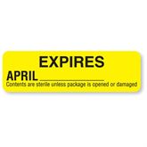 Expires Labels April - Yellow