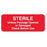 Central Sterile Labels Sterile Unless Opened Labels - Red - 2.25"W x 0.875"H